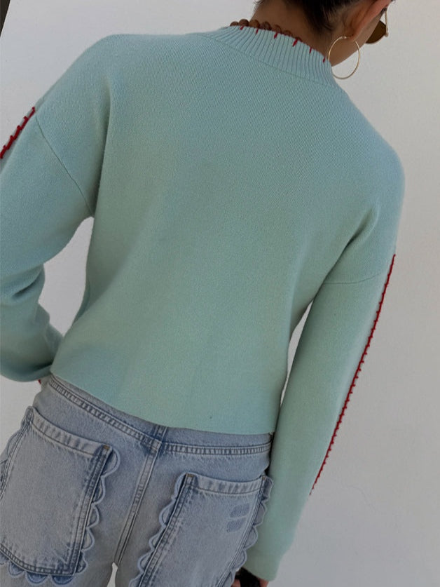 Women's button-front patterned cardigan