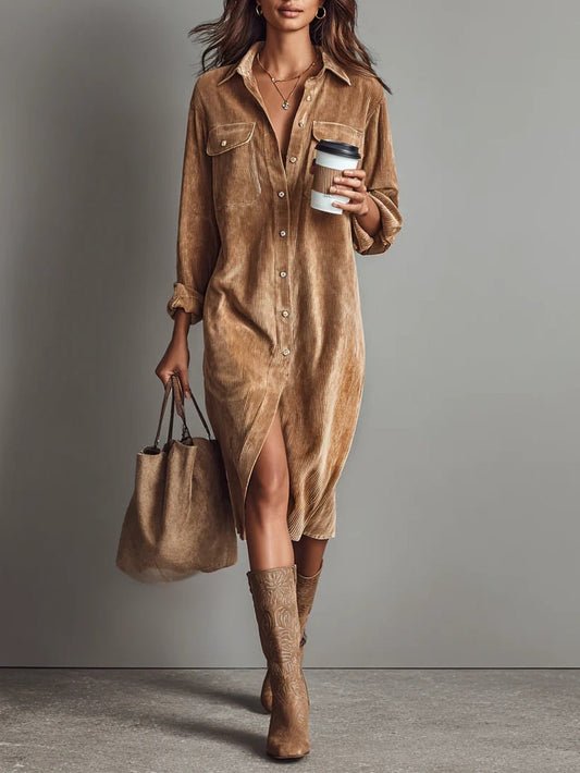Women's flared hem dress - front