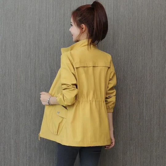 Women's lightweight waterproof trench coat - khaki