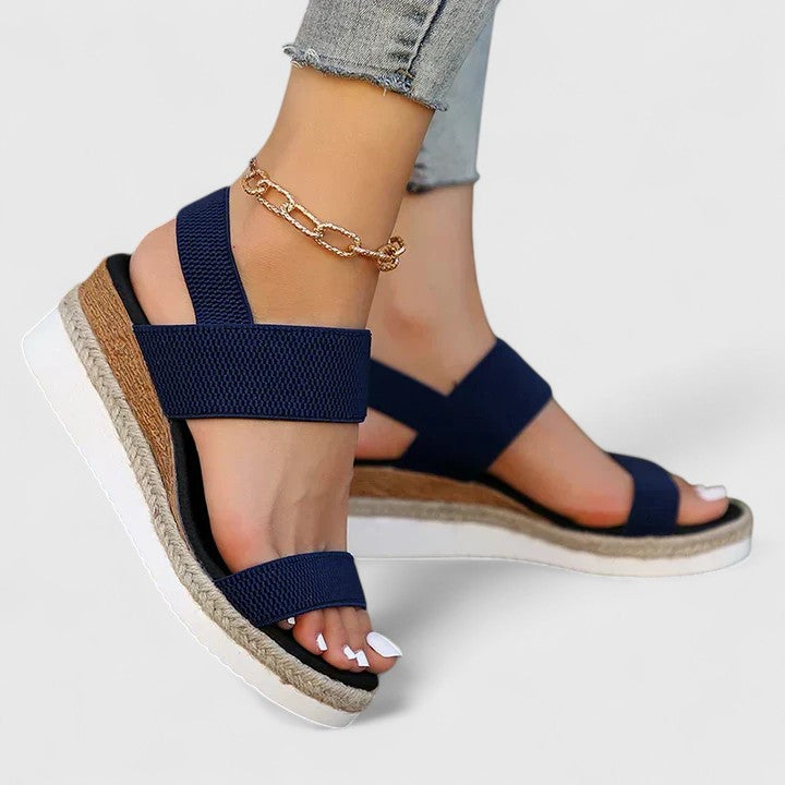 Women's cushioned comfort sandals with open-toe design