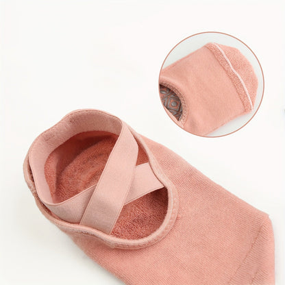 Cross-Strap Yoga Socks for Stability