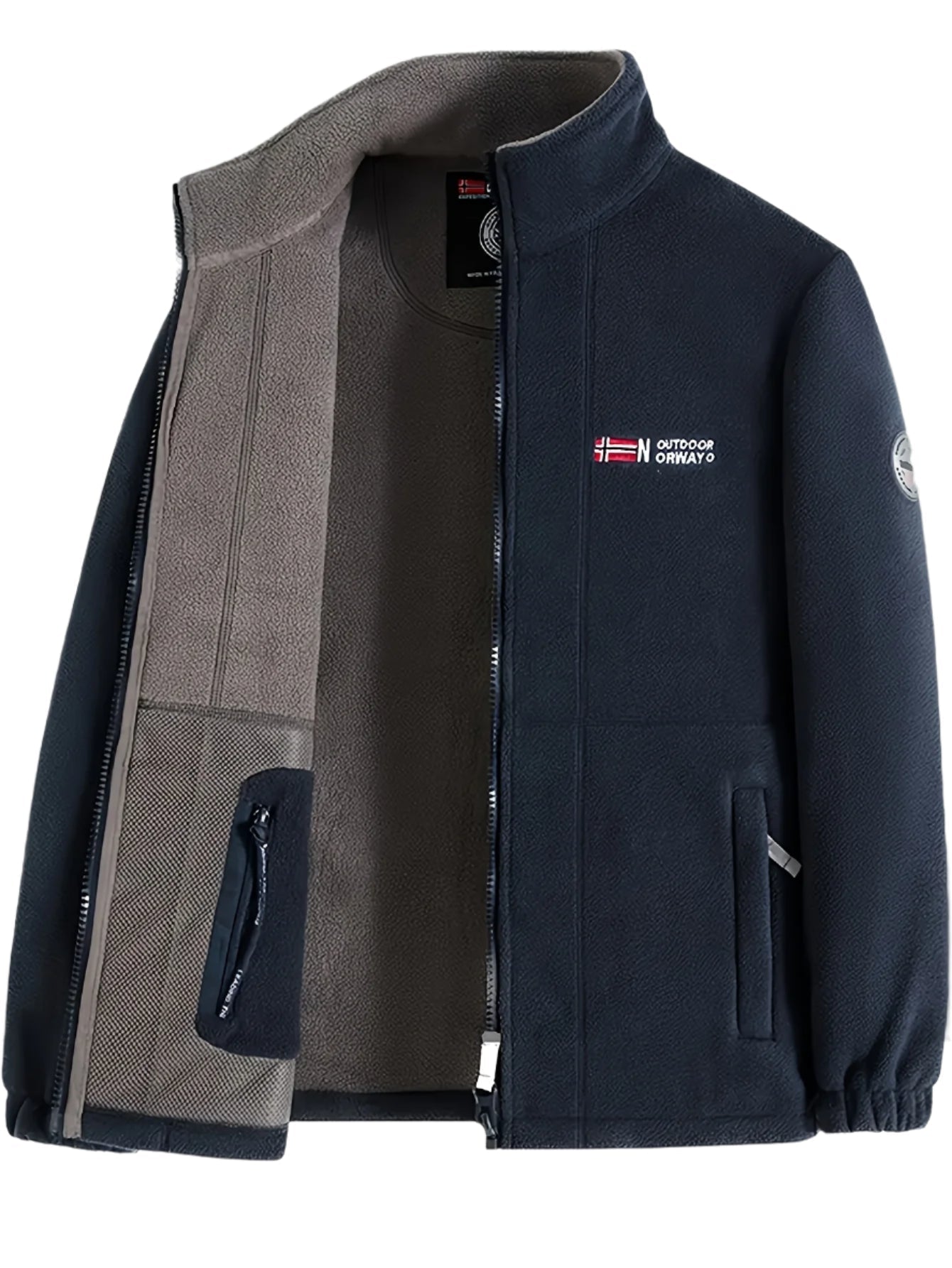 Men's fleece outdoor jacket - front