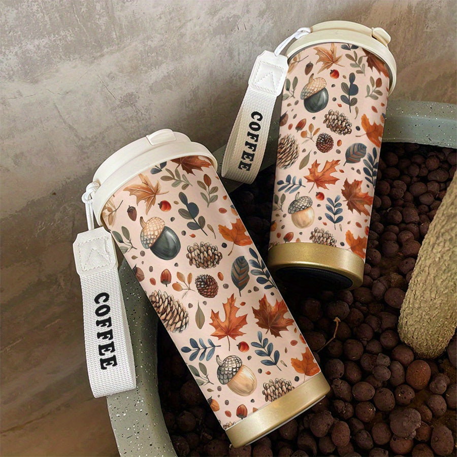 Double-wall insulated stainless steel travel mug