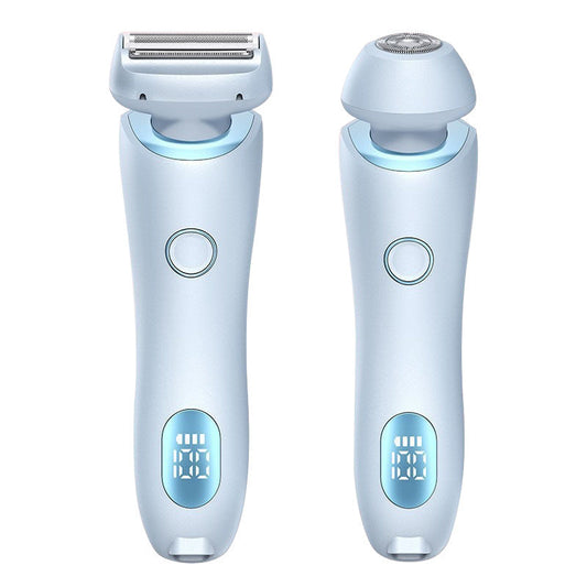 Women's 2-in-1 cordless epilator and lady shaver with LED display