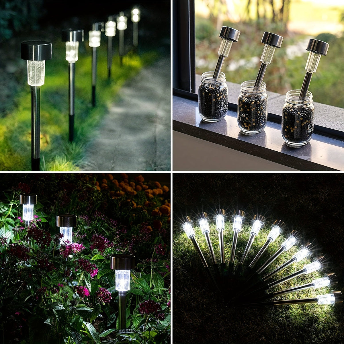 Solar Sensor Garden Lights Set – Stylish Outdoor Path Lighting