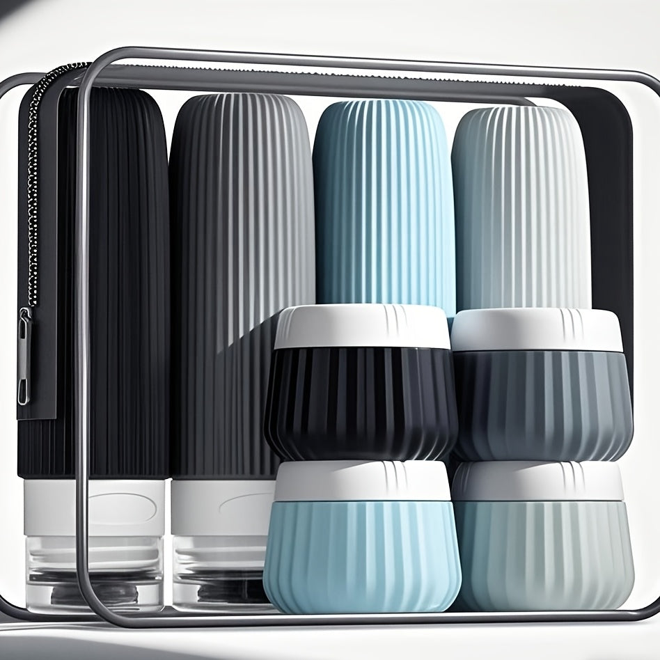 Travel Bottle Set – 8-Piece Leak-Proof Silicone TSA Bottles