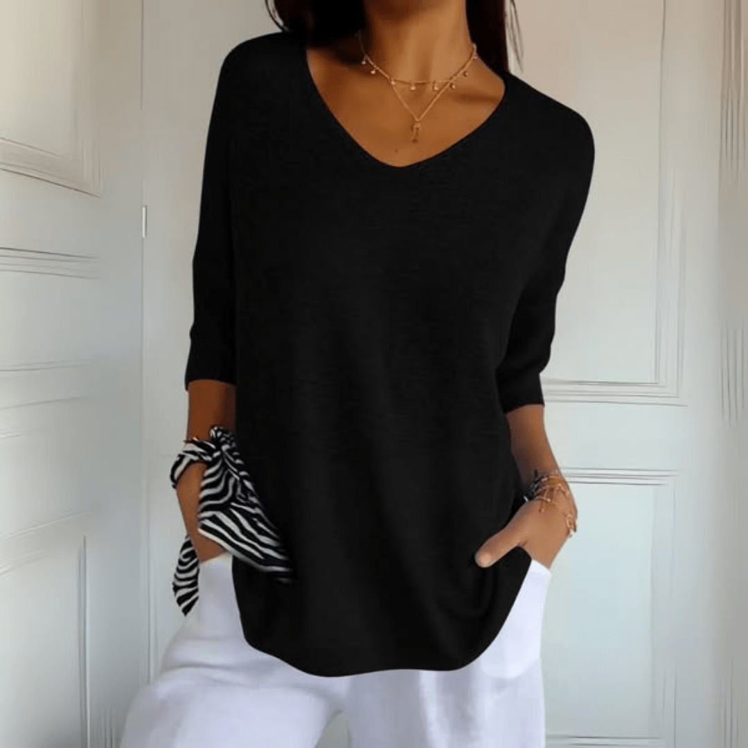 Women's V-neck jumper colour option