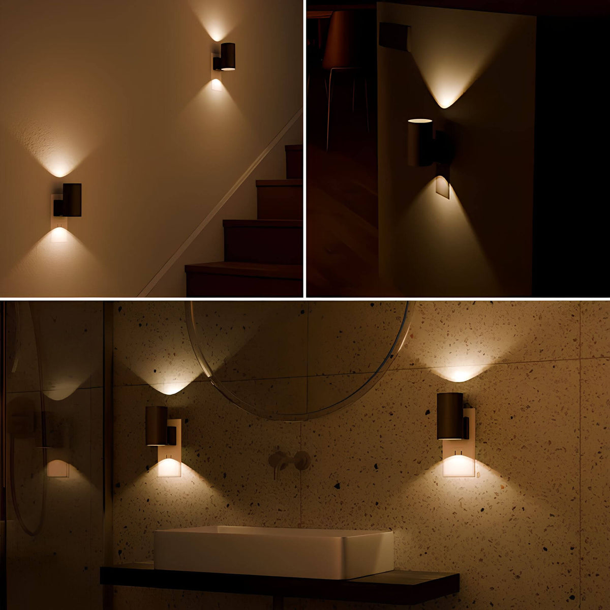 Plug-In LED Wall Light – Smart Sensor Dimmable Night Light