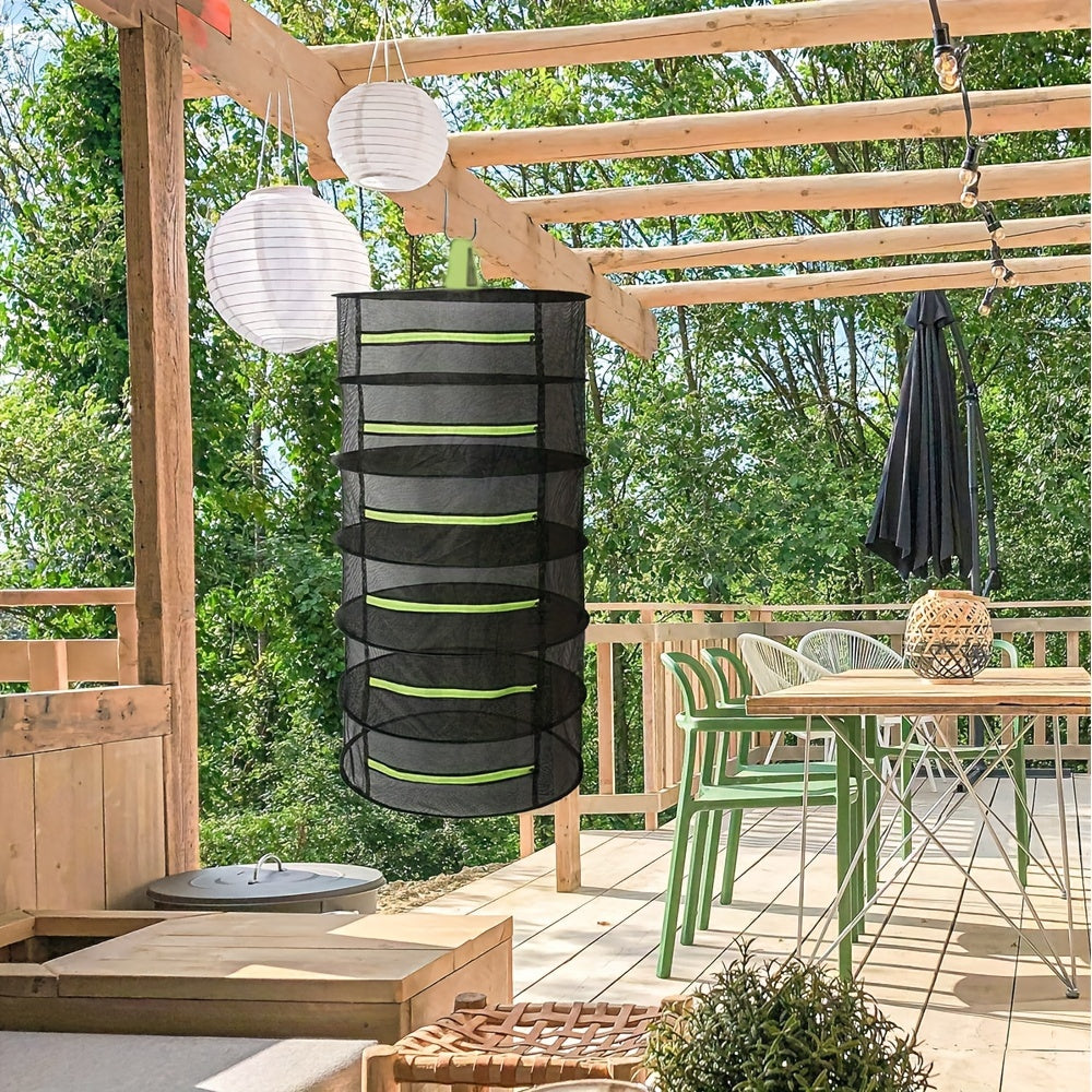 Hanging Herb & Food Drying Rack – Foldable Multi-Tier Net