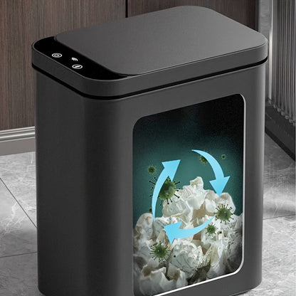 Smart sensor touchless slim waste bin set