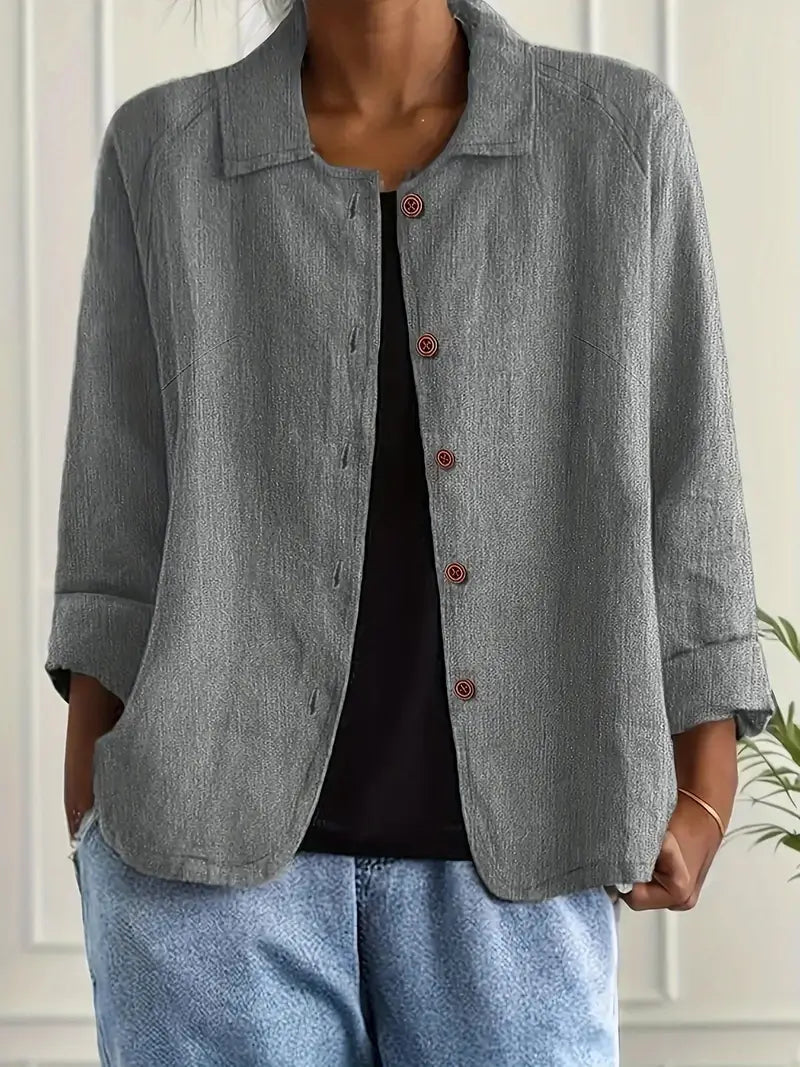 Women's Lightweight Jacket – Casual Button-Front Jacket