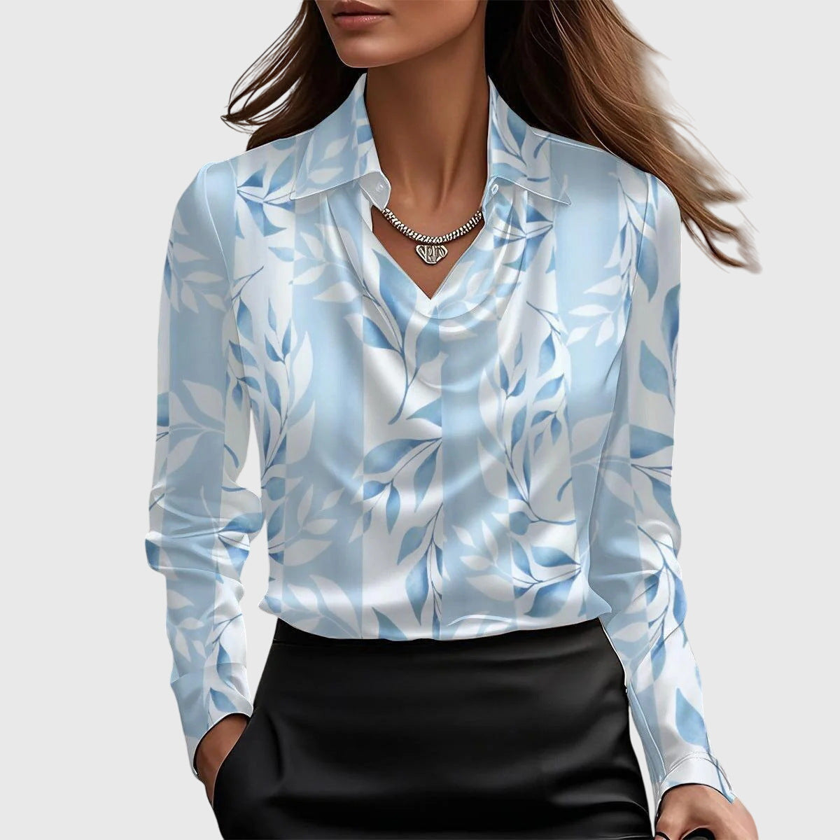 Women's dressy satin blouse