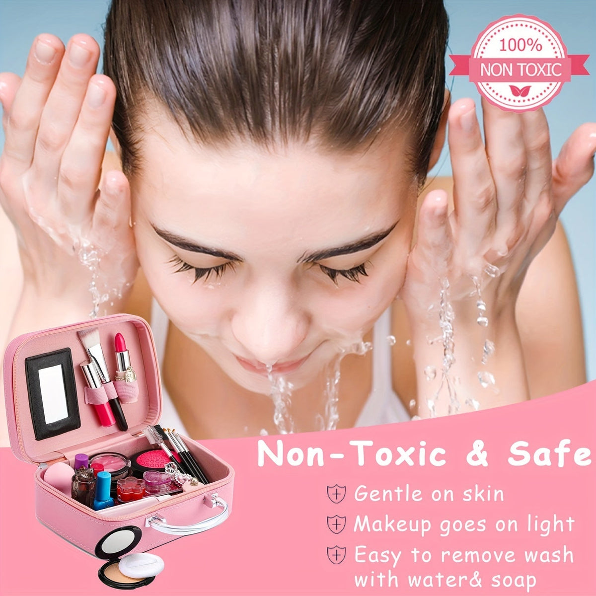 Unicorn kids make-up set with cosmetics bag