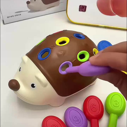 Hedgehog Peg Learning Toy – Numbers & Colours for Toddlers