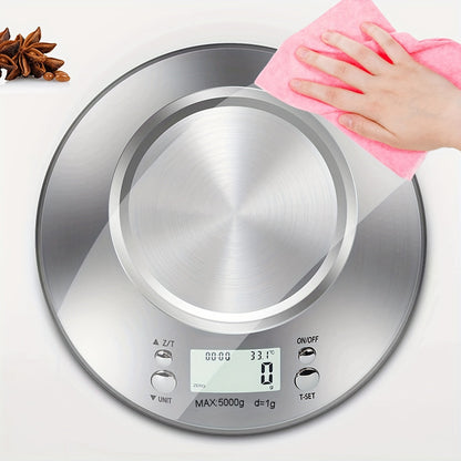Digital kitchen scale with stainless steel platform