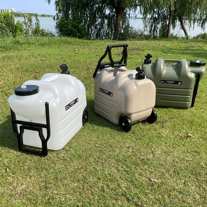 Portable Water Container – 28L Rolling Jerry Can with Wheels