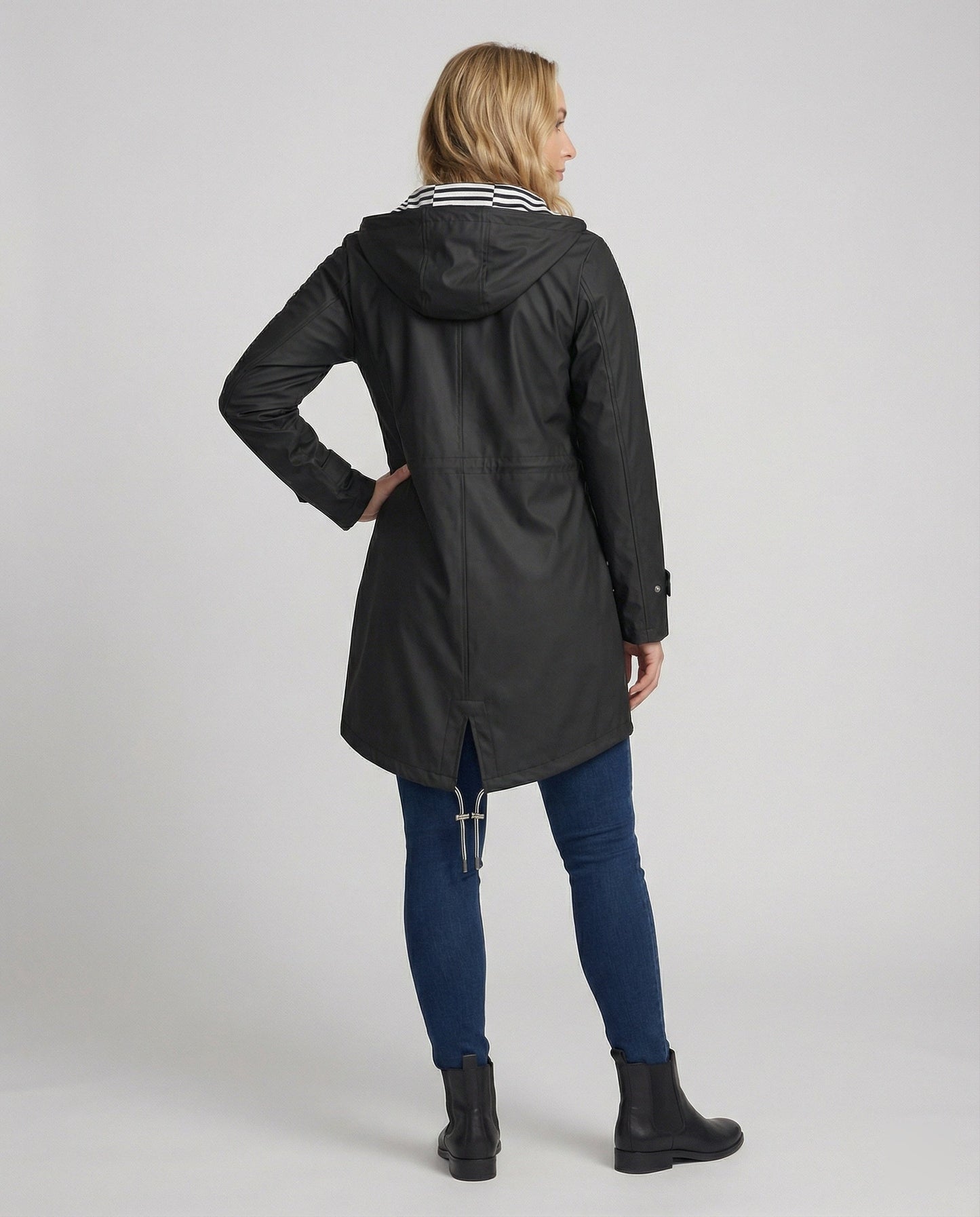 Women's waterproof hooded jacket - back