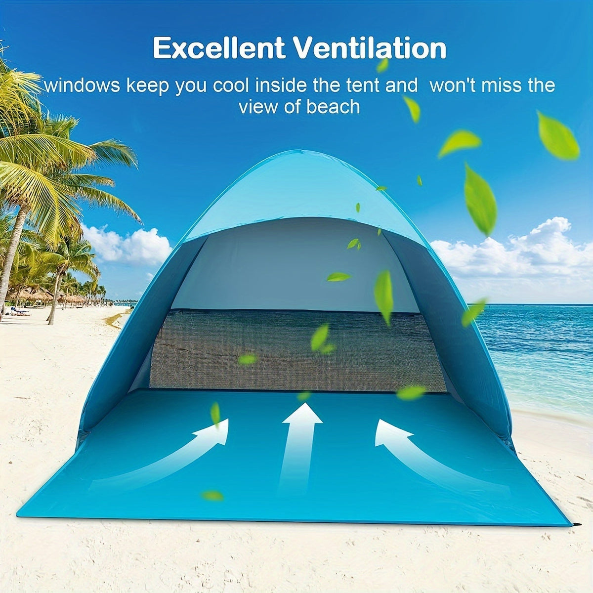 Beach Tent – UPF 50+ Sun Shelter with Ground Pegs
