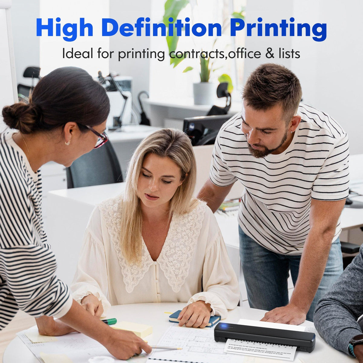 Portable Thermal Printer – Wireless Inkless A4 Printer