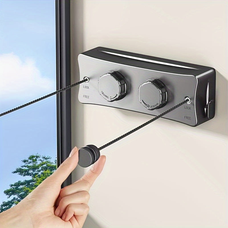 Foldable double stainless steel clothesline