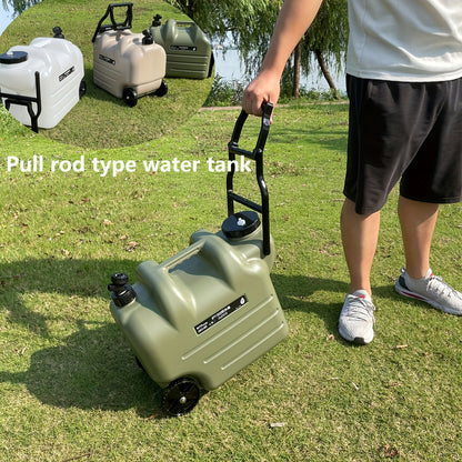 Portable Water Container – 28L Rolling Jerry Can with Wheels