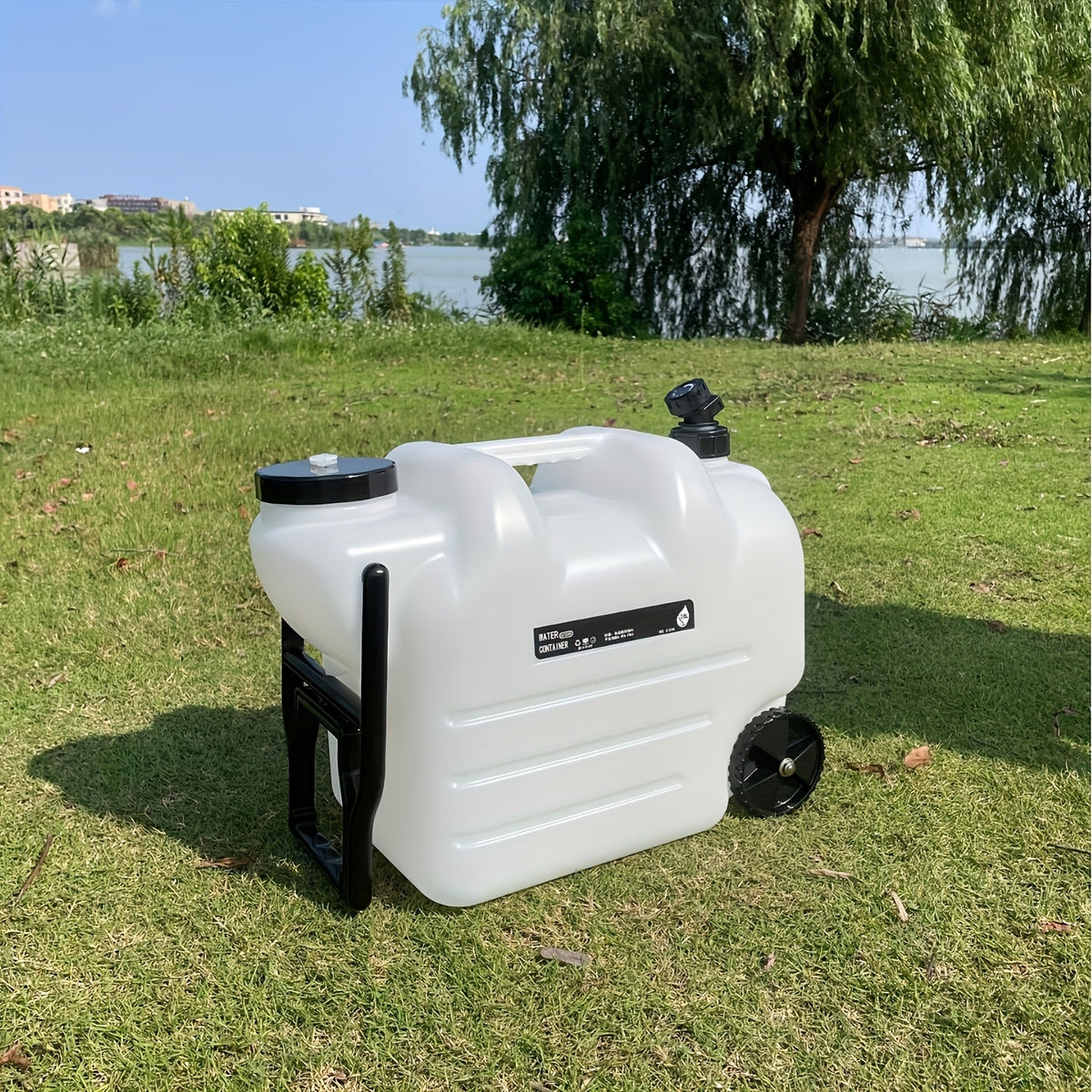 Portable Water Container – 28L Rolling Jerry Can with Wheels
