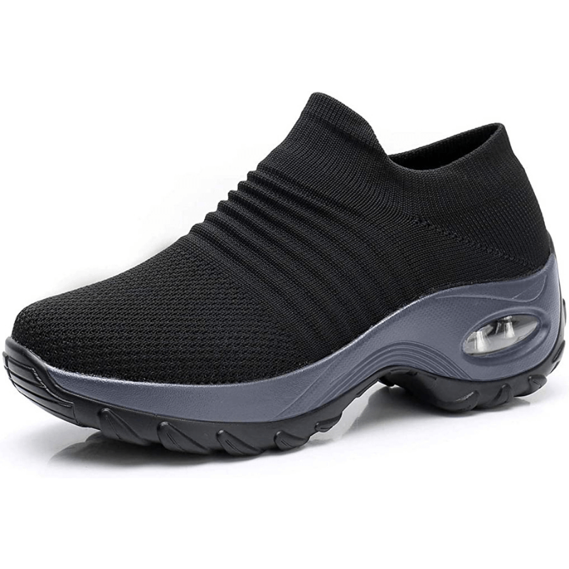 Women's cushioned walking trainers - side