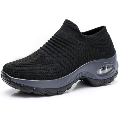 Women's cushioned walking trainers - side