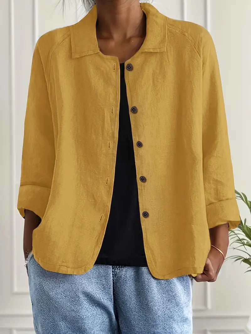 Women's Lightweight Jacket – Casual Button-Front Jacket