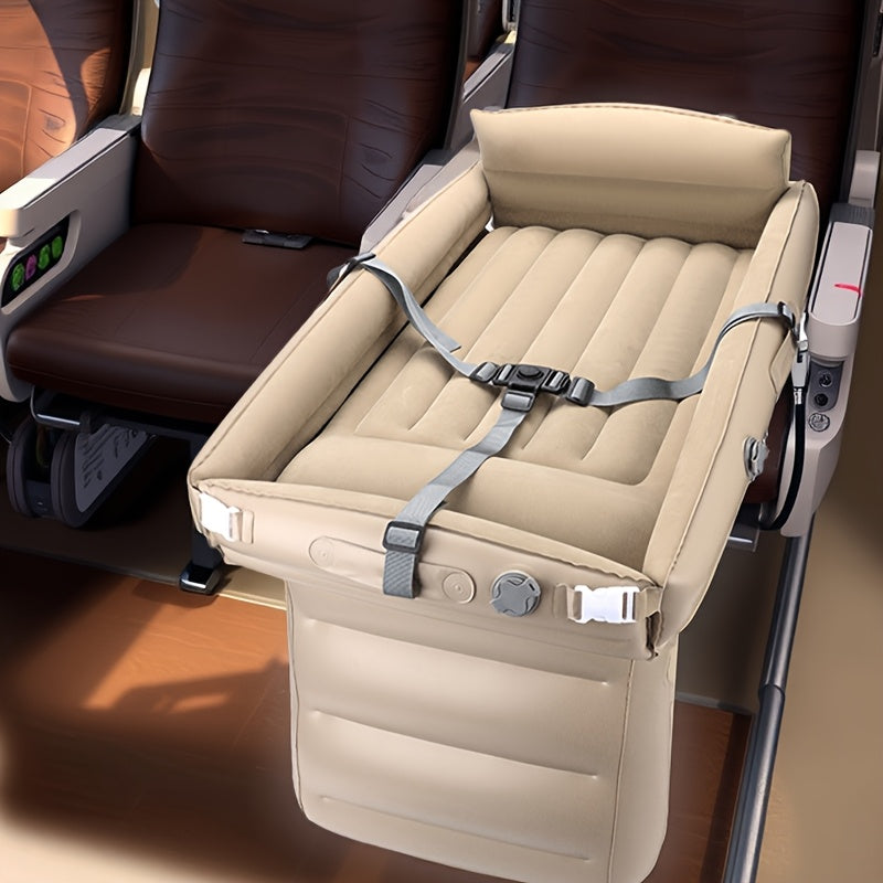Inflatable Travel Bed – Kids' Airplane Footrest Air Bed