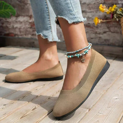 Women's slip-on cushioned comfort trainers
