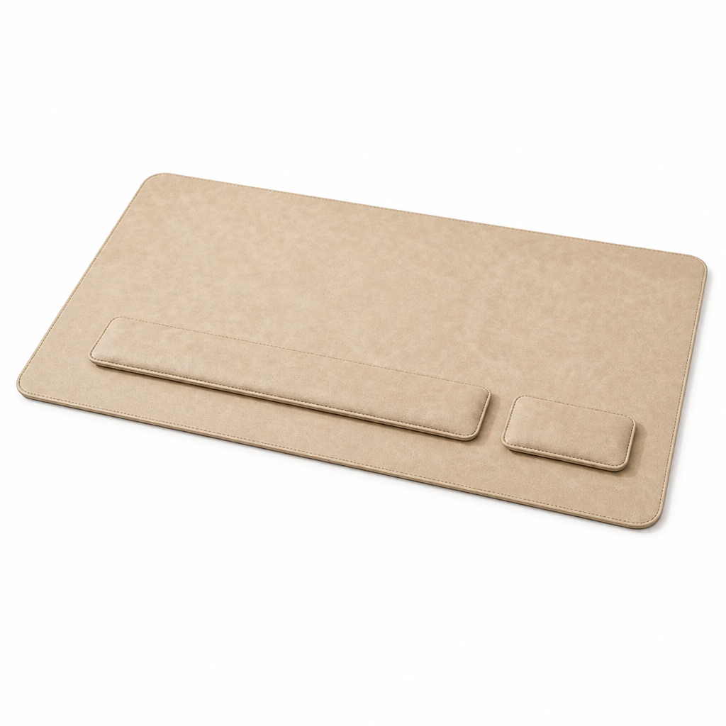 Desk Pad Set – 3-Piece Mat with Wrist Rests