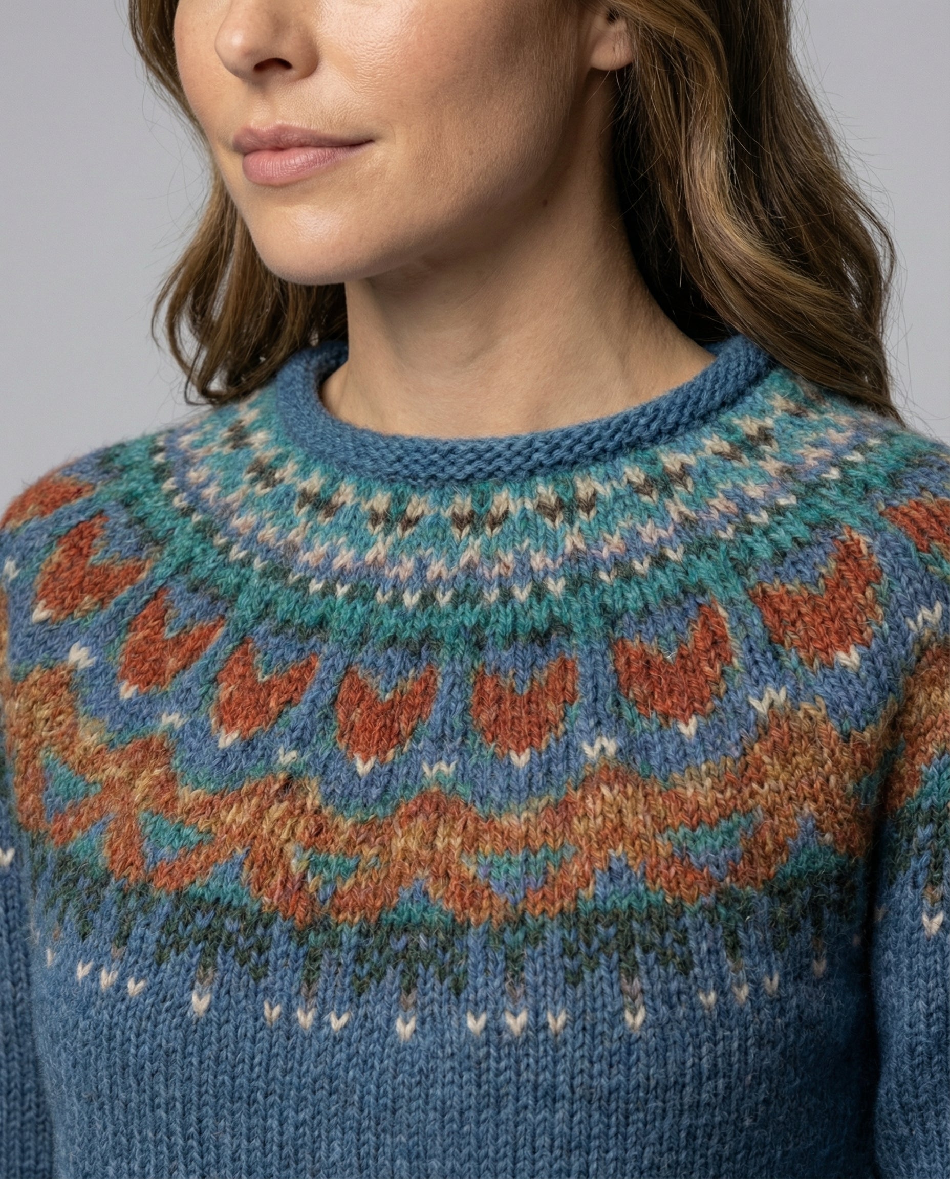 Women's Icelandic knit patterned jumper