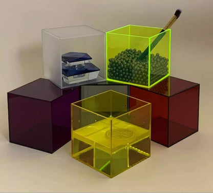 Acrylic Display Storage Boxes – Stackable Colourful Cubes