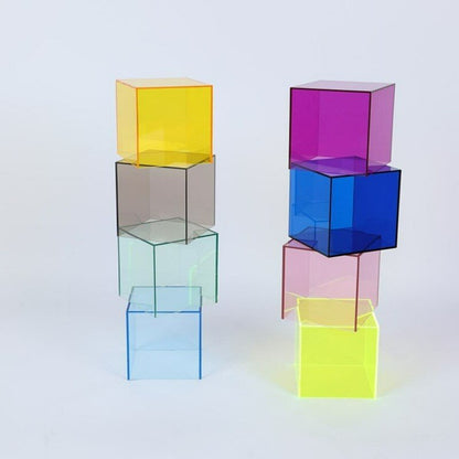 Acrylic Display Storage Boxes – Stackable Colourful Cubes