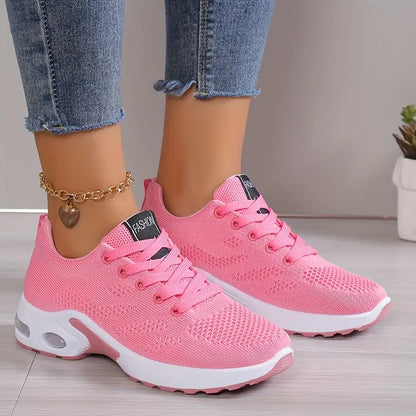 Orthopaedic Knit Sneakers for Women, Breathable Flyknit Trainers with Arch Support