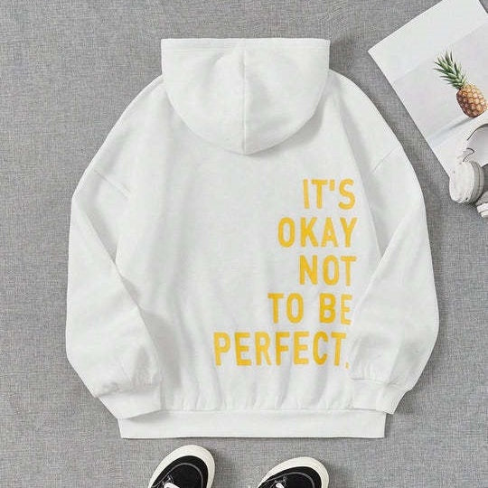 Women's oversized back-print hoodie
