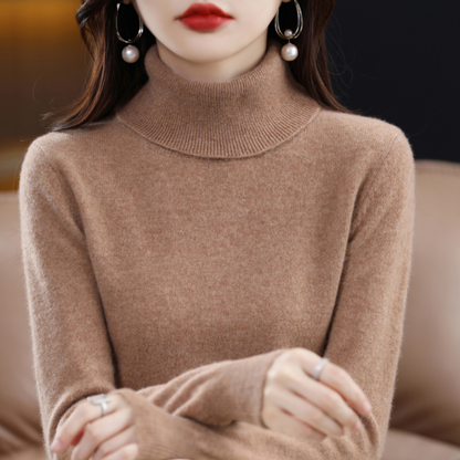 Cashmere Roll-Neck Sweater Soft Premium Knit