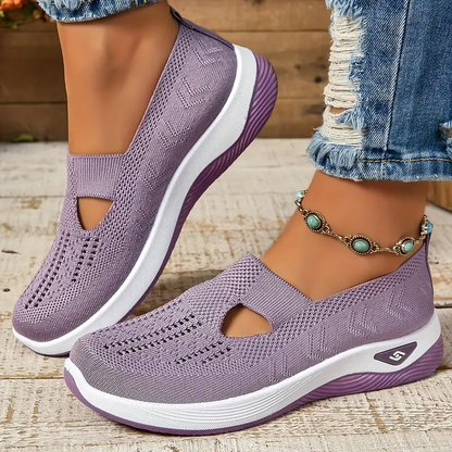Orthopaedic Comfort Trainers for Women, Cushioned Mesh Sneakers with Arch Support