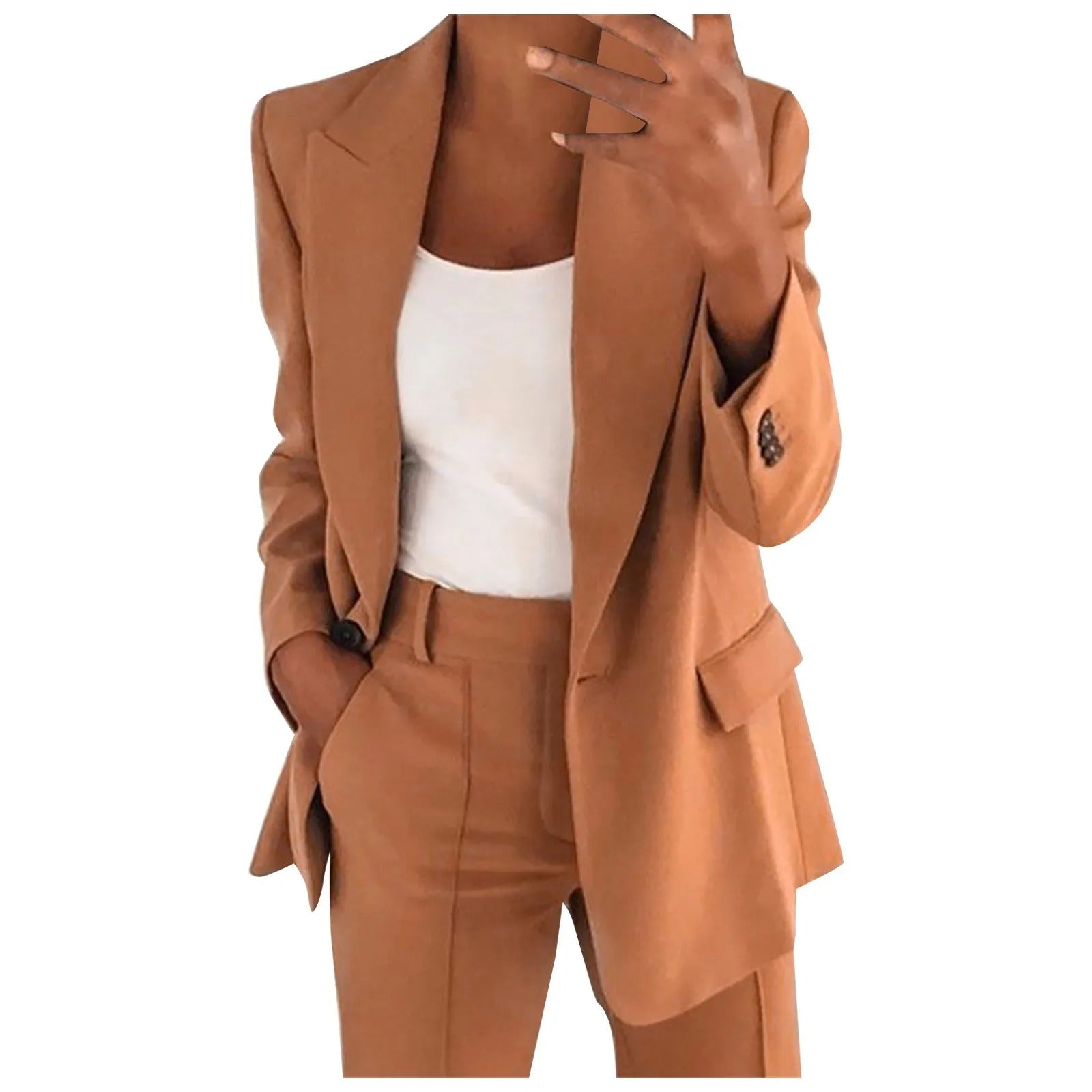Women's minimalist office suit