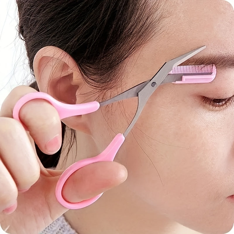 Eyebrow Scissors with Comb – Precise Stainless Steel Grooming Scissors