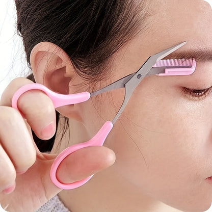 Eyebrow Scissors with Comb – Precise Stainless Steel Grooming Scissors