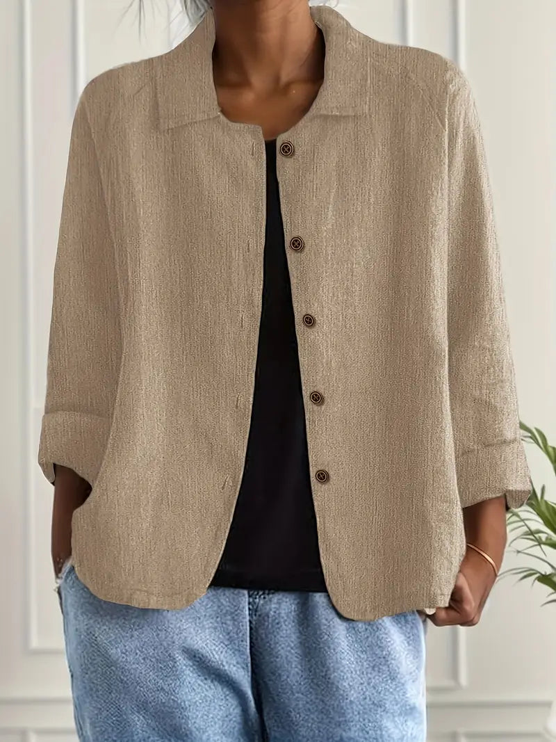 Women's Lightweight Jacket – Casual Button-Front Jacket