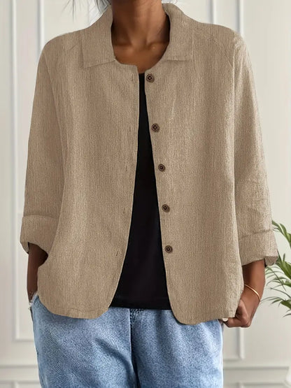 Women's Lightweight Jacket – Casual Button-Front Jacket