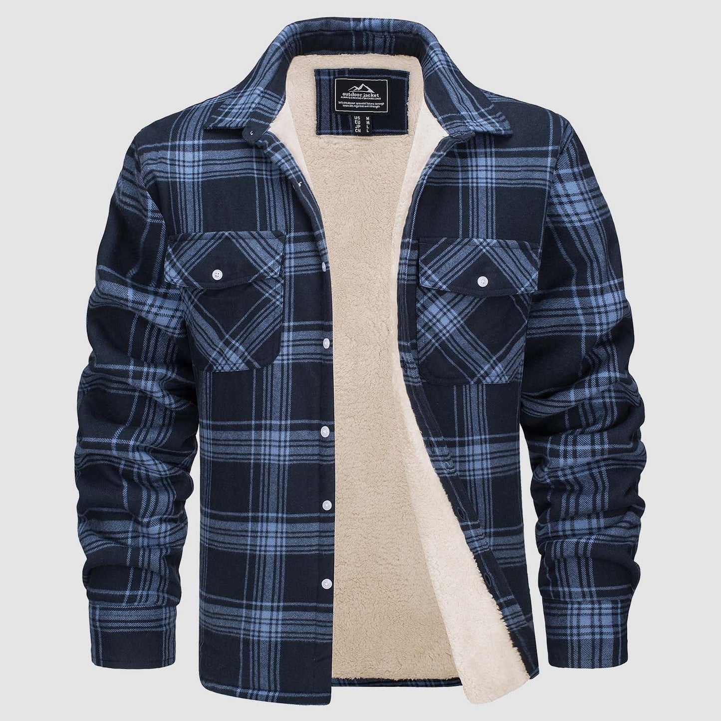 Men's casual plaid jacket