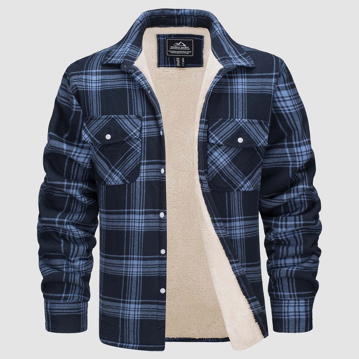 Men's casual plaid jacket