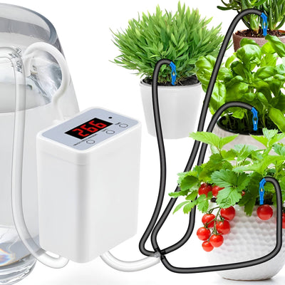 Automatic Plant Watering System – Timer Pump for 2–8 Pots