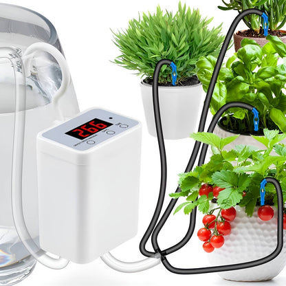 Automatic Plant Watering System – Timer Pump for 2–8 Pots