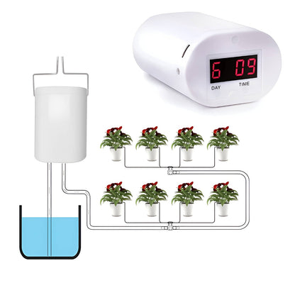 Automatic Plant Watering System – Timer Pump for 2–8 Pots