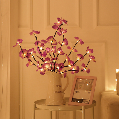 LED Flower Garland – Battery Fairy Lights with Lifelike Blooms
